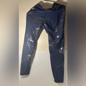 LG Navy Leggings with Silver Accents